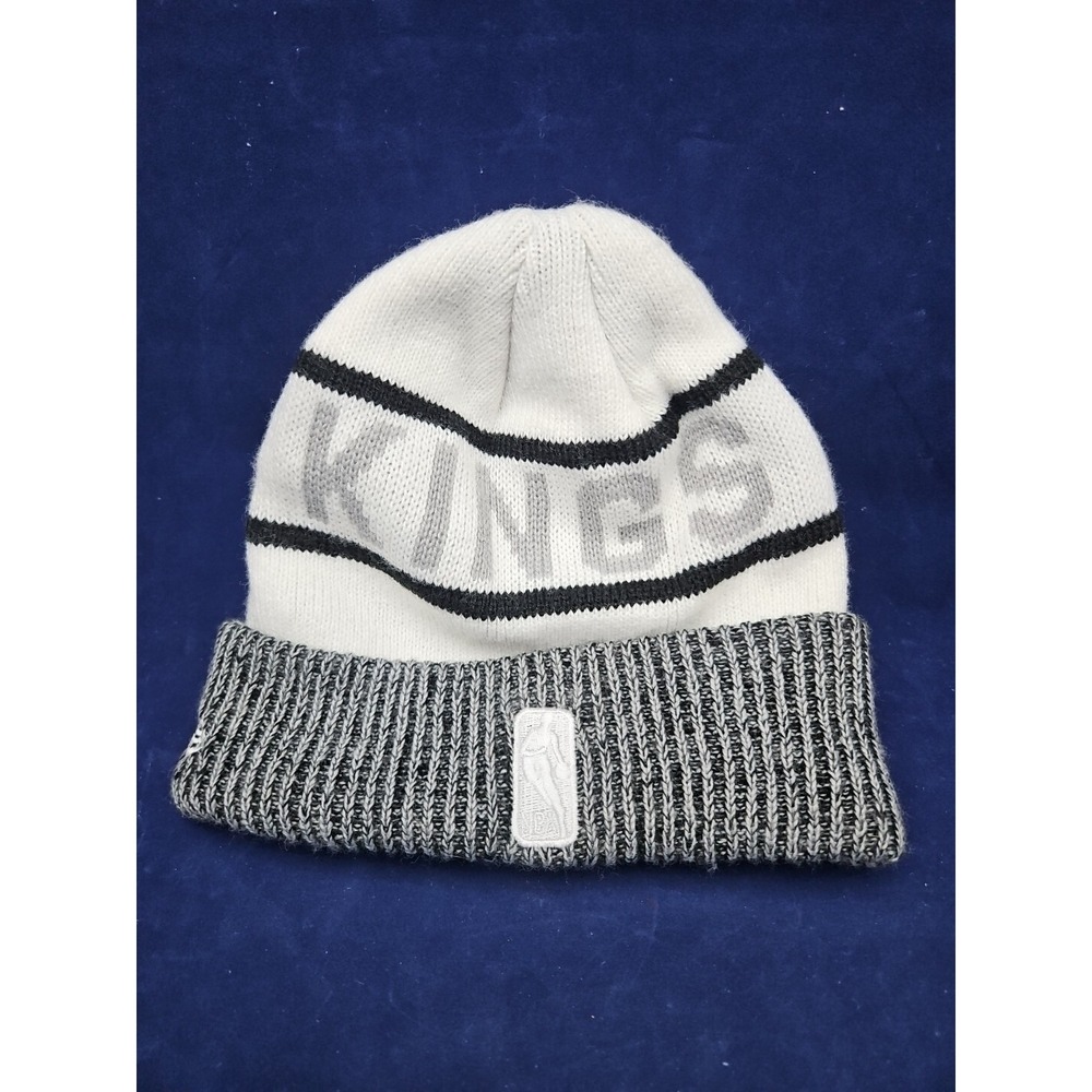 Sacramento Kings Beanie, White, Black, Gray Hat Cap Warm Cozy